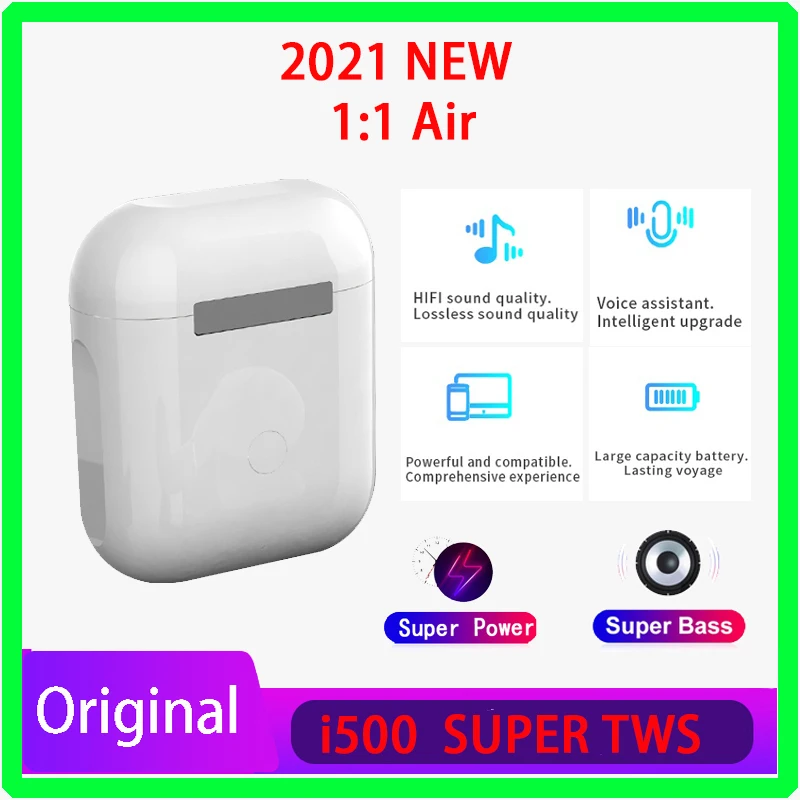 

2021 Original i500 SUPER TWS Wireless Earphone Rename Bluetooth 5.0 Super Earbuds PK i7 i9 i11 i12 i14 i15 i16 i18 i30 i1000 i90