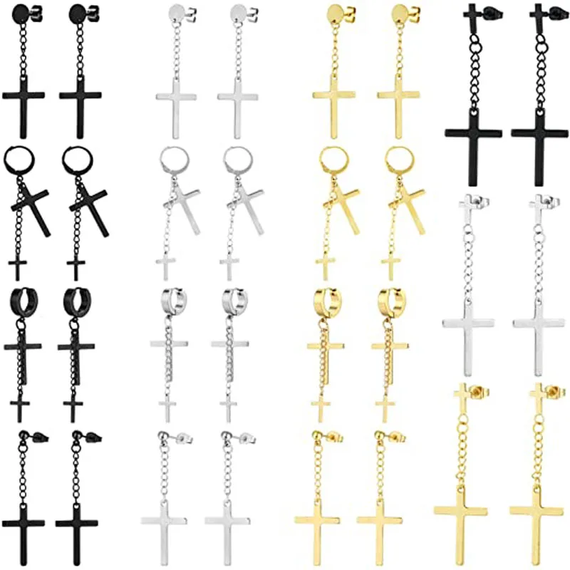 

15 пар, серьги-гвоздики из нержавеющей стали