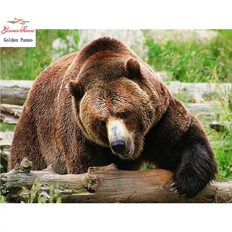 Square Diamond Diamond Painting Bear Toy Embroidery Animal Rhinestone Diamond Mosaic Rhinestone Pattern Home Decoration