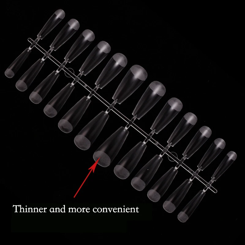 

504pcs frosted clear nail tips fake nails Half /full cover dual use square/oval/coffin/almond nail supplies for professionals