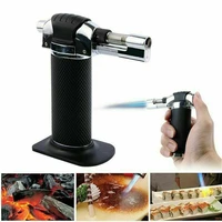gas adjustable flame butane micro torch refillable gas cigar lighter ignition blow torch for outdoor barbecue soldering torch