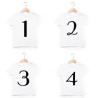 Номер один рубашка Номер детский день рождения вечерние рубашка цифр футболка на лето с коротким рукавом Комбинезоны Модные топы тройники