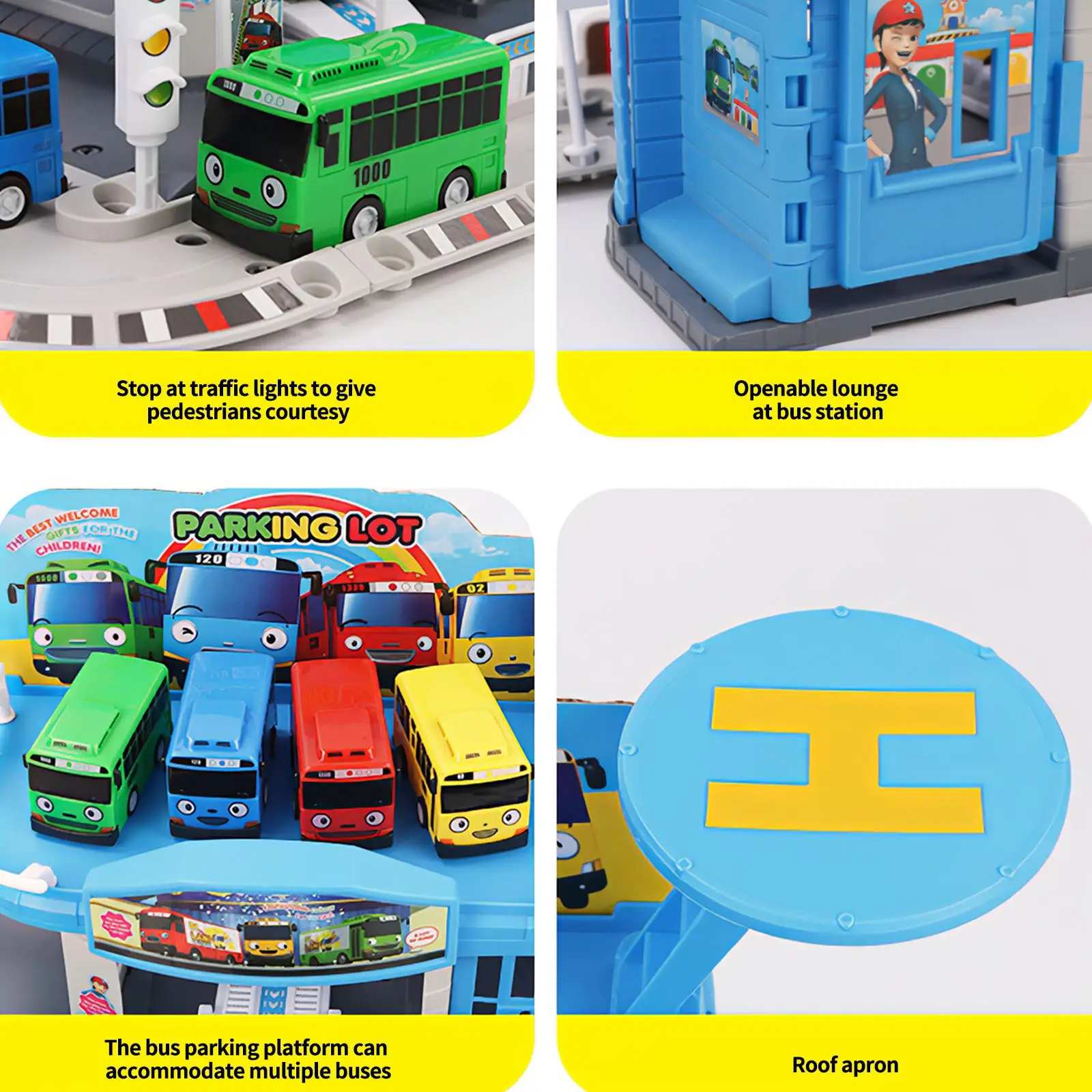 

Scale Parking Lot Toy Track Set Stop Engineering Buses Railway Car Garage Stroller Miniature Aircraft Model Simulated Boy Toys