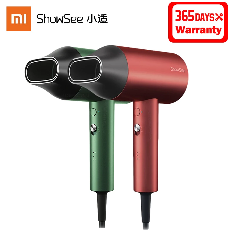 Фен Xiaomi ShowSee 55 ° с постоянной температурой Быстросохнущий Уход за волосами 1800 Вт
