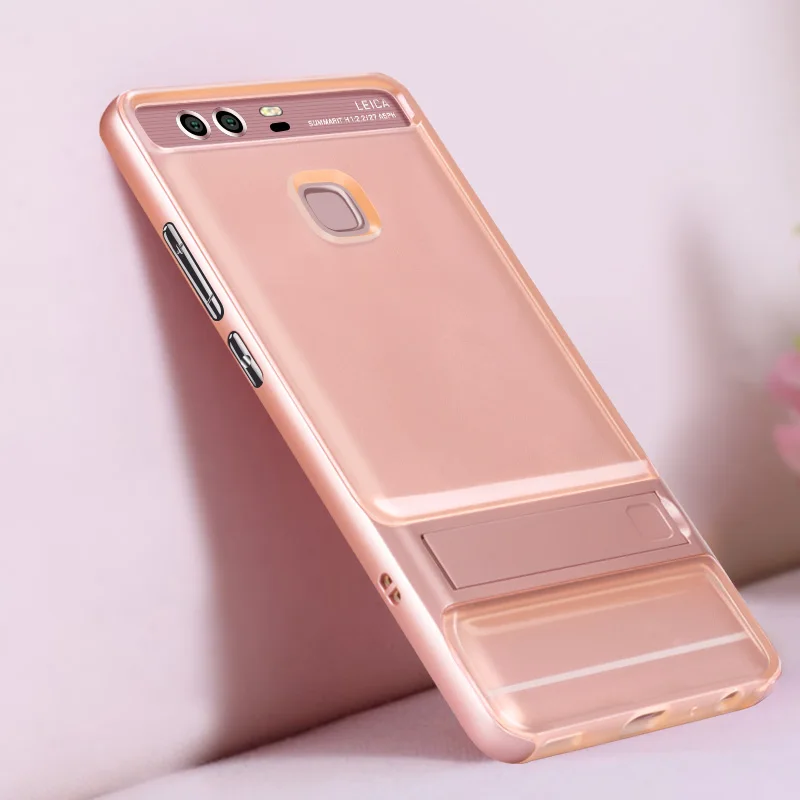 Новый гибридный чехол с 3D подставкой для Huawei P9 силиконовый из ТПУ + PC Royce 360 полная