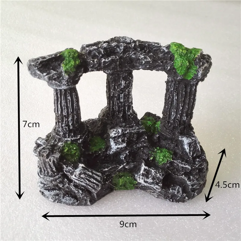 

1Pcs Aquarium Fish Tank Square Rome Stone Pillars Resin Manual Stone Decoration Retro Landscaping For Aquarium Fish Tank