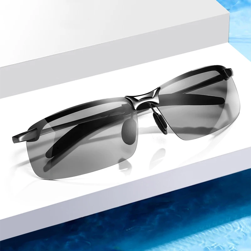 

Male driving day and night dual polarized driver sunglasses photosensitive discoloration glasses fishing