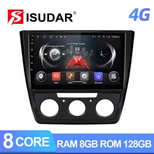 ISUDAR T72 Android 10 Car Radio For  Skoda Yeti 2009 2010 2011 2012 2013 Stereo With QLED Screen GPS RAM 8GB CANBUS 4G No 2 Din