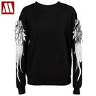 Новые толстовки для родителей и детей, женская уличная одежда в стиле хип-хоп, повседневные Модные женские свитшоты с крыльями, женские Семейные пуловеры, пальто