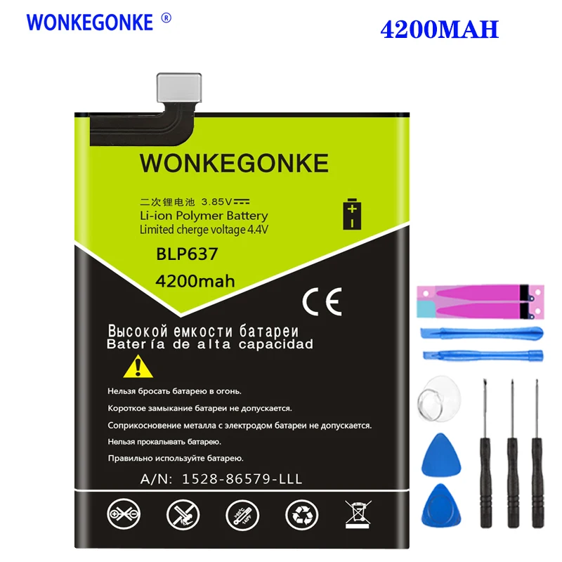 Аккумулятор WONKEGONKE BLP637 для One Plus 5 Oneplus Five сменный аккумулятор высокого качества +