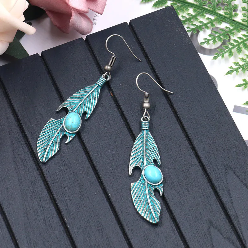 Новинка 2020 модные серьги с имитацией листьев европейские и американские