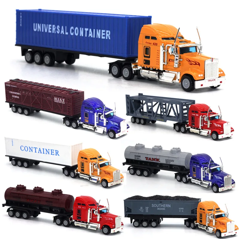 1:65 американский большой грузовик сплав игрушечный набор контейнер для девочек