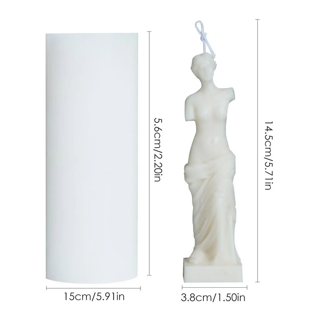 

Art Body Candle Mold Silicone Venus Female Wax Goddess Mould Body Mold Art Diy Soap Mould