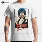 Новинка, Классическая футболка Elvira с изображением хозяйки темного цвета, тренировочная рубашка, хлопковые футболки S-5Xl