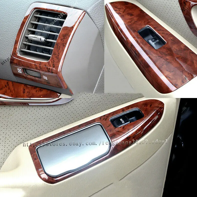 Для Toyota Land Cruiser Prado FJ120 2003 2009 Набор для отделки древесины|Хромирование| |