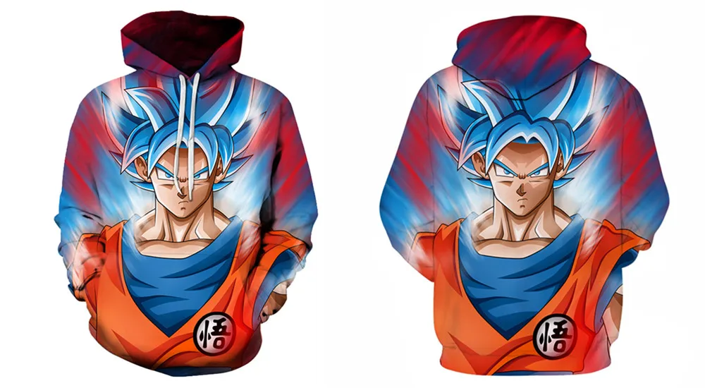 Дизайн Dragon Ball Z Goku толстовки DBZ толстый Гоку печать 3D Толстовка с капюшоном для мужчин и женщин Harajuku верхняя одежда унисекс Толстовка