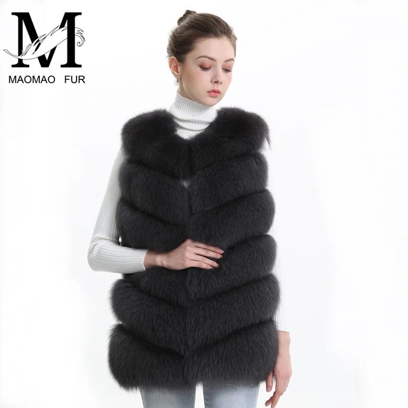 MAOMAOFUR жилет из натурального меха женский жилет из натурального Лисьего меха без рукавов Женская куртка Верхняя одежда весенний жилет из натурального Лисьего меха для девочек