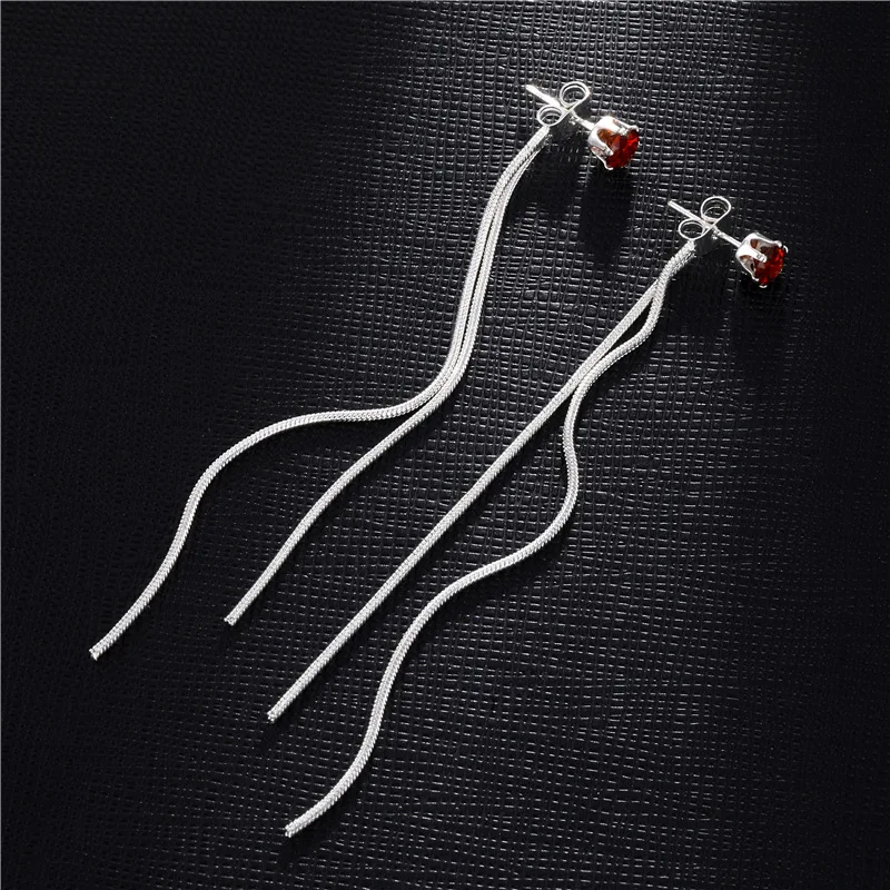 Серьги-подвески в виде змеи женские длинные висячие украшения для ушей цепочки с