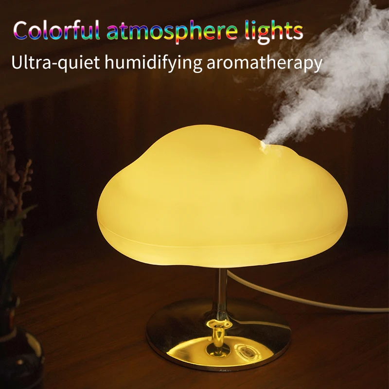 

Cloud-Shaped Colorful Atmosphere Light Humidifier Household Silent Bedroom Pregnant Women And Babies Can Use Aroma Diffuser