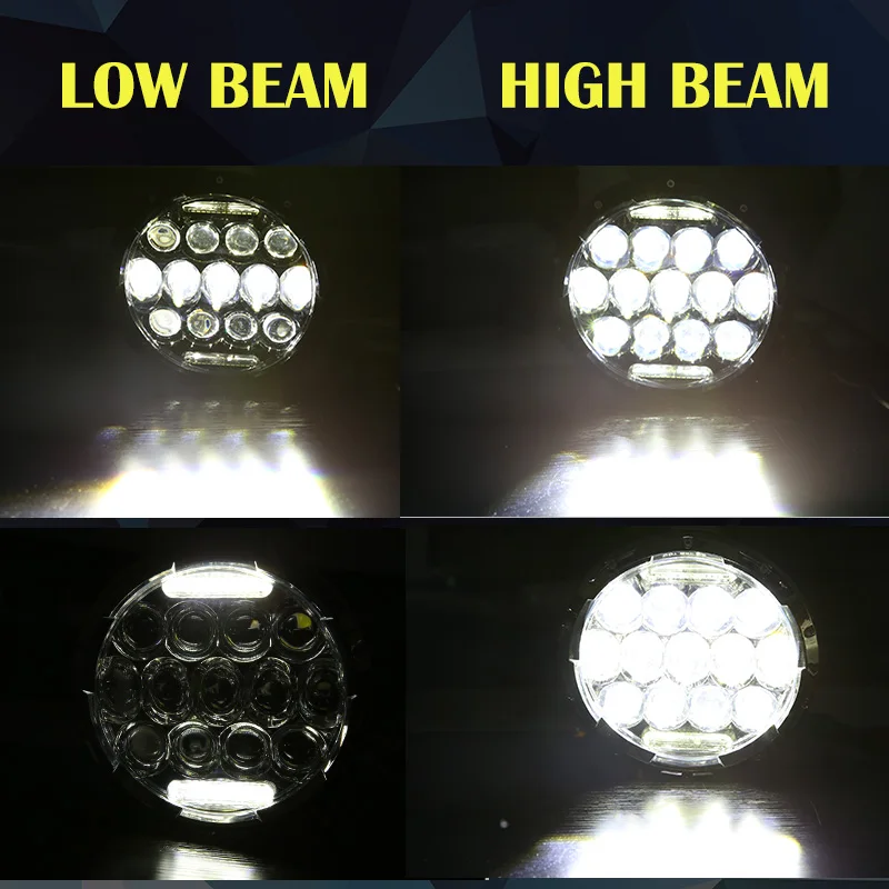 Для Jeep Wrangler Defender светодиодные фары 7 дюймов круглые дальнего ближнего света DC 12v 24v