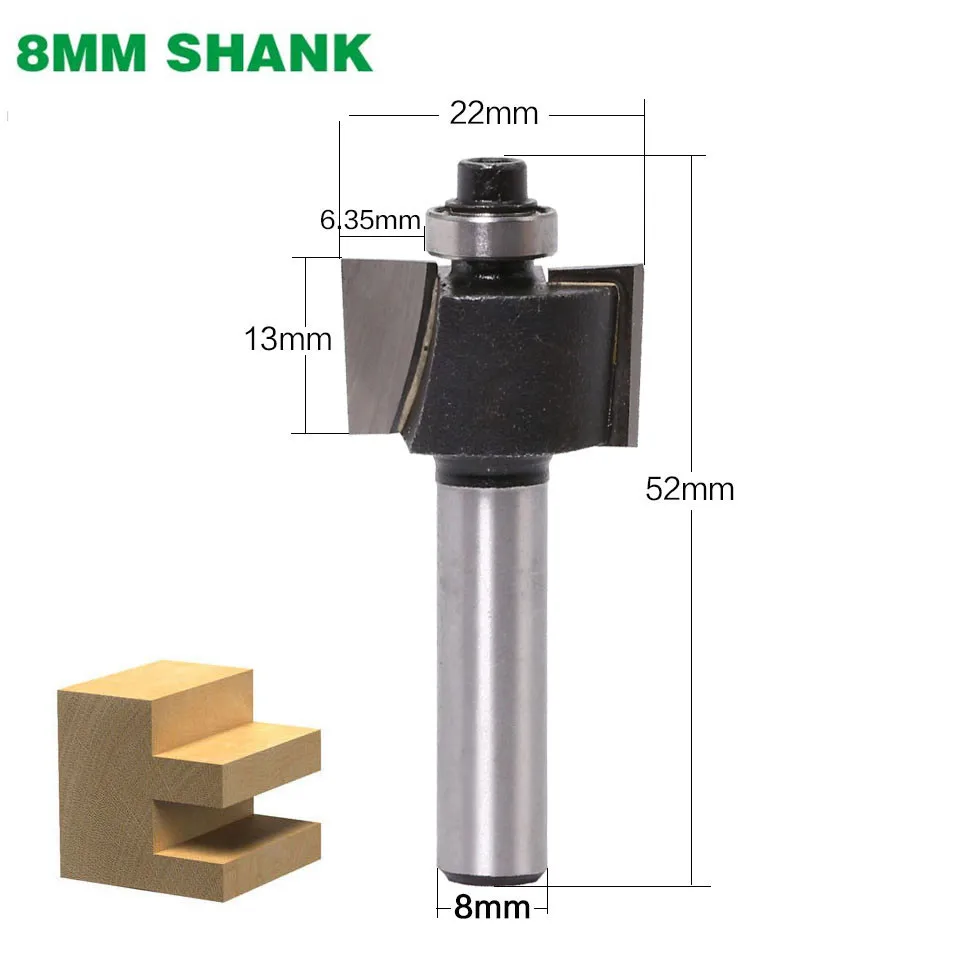 Фрезы Т с хвостовиком 8 мм насадки подшипником Ласточкин хвост инструменты для