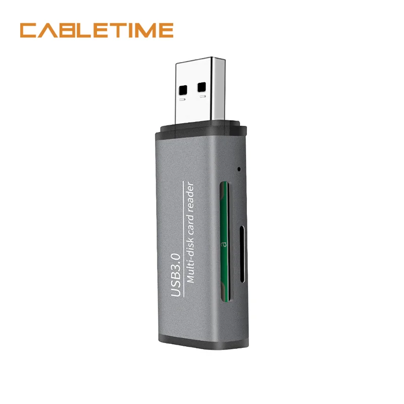 CABLETIME USB3.0 для sd карт считыватель смарт памяти многодисковый адаптер huawei Pixel Xiaomi
