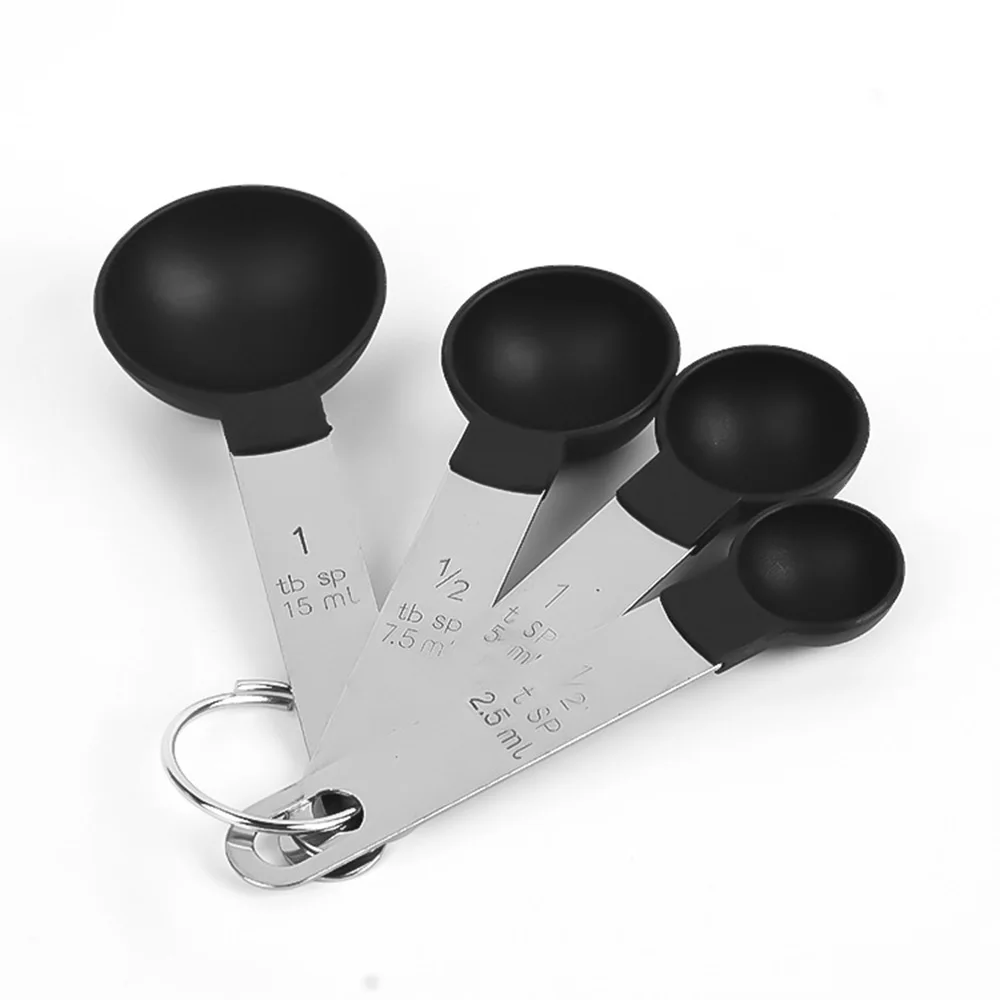 

8pcs Multi Purpose Spoons/cup Measuring Tools Pp Baking Accessories Stainless Steel/plastic Handle Kitchen Gadgets