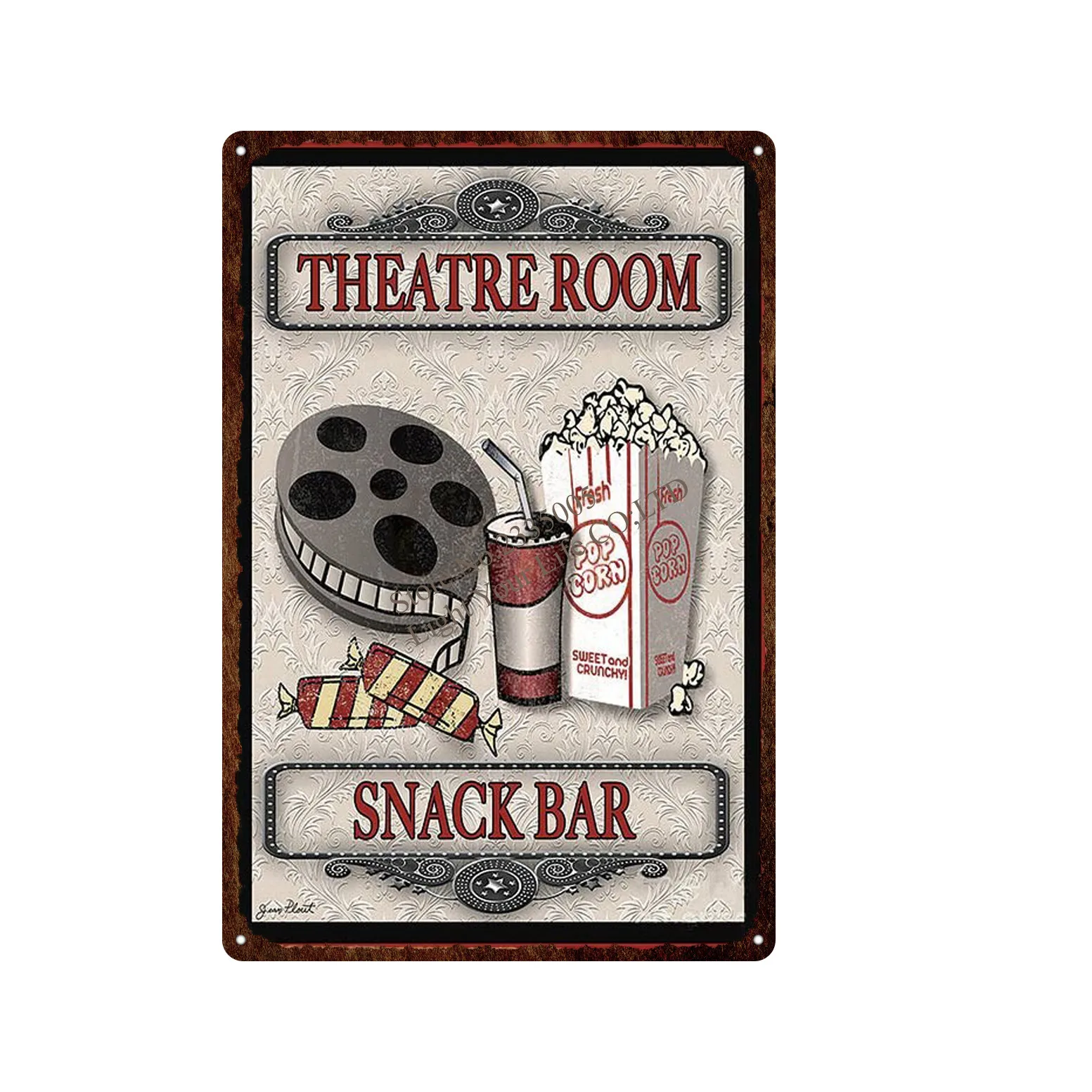 Мужская пещера металлическая винтажная тарелка для кофе бара попкорна на стену в