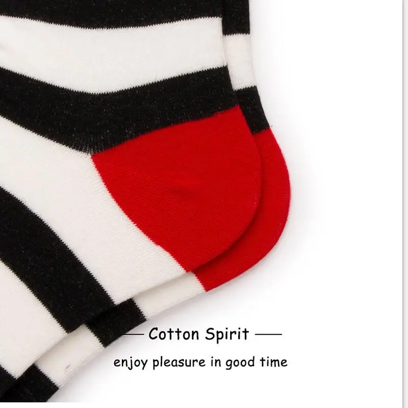 Women Men Solid Striped Cotton Sport Socks Ankle Sock Unisex Ivory Base Black Stripes Short Winter Socks 5 pairs/ lot AL189SC