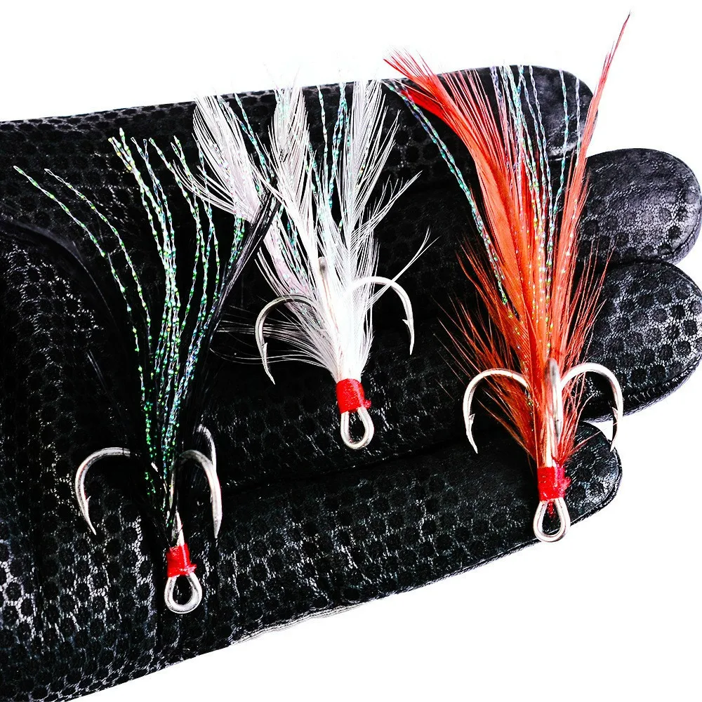 Тройные рыболовные крючки 1 шт. тройные Крючки С рыболовным крючком Стальные с