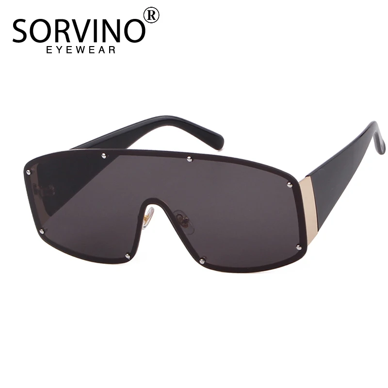 Мужские и женские солнцезащитные очки SORVINO в стиле ретро с козырьком большие