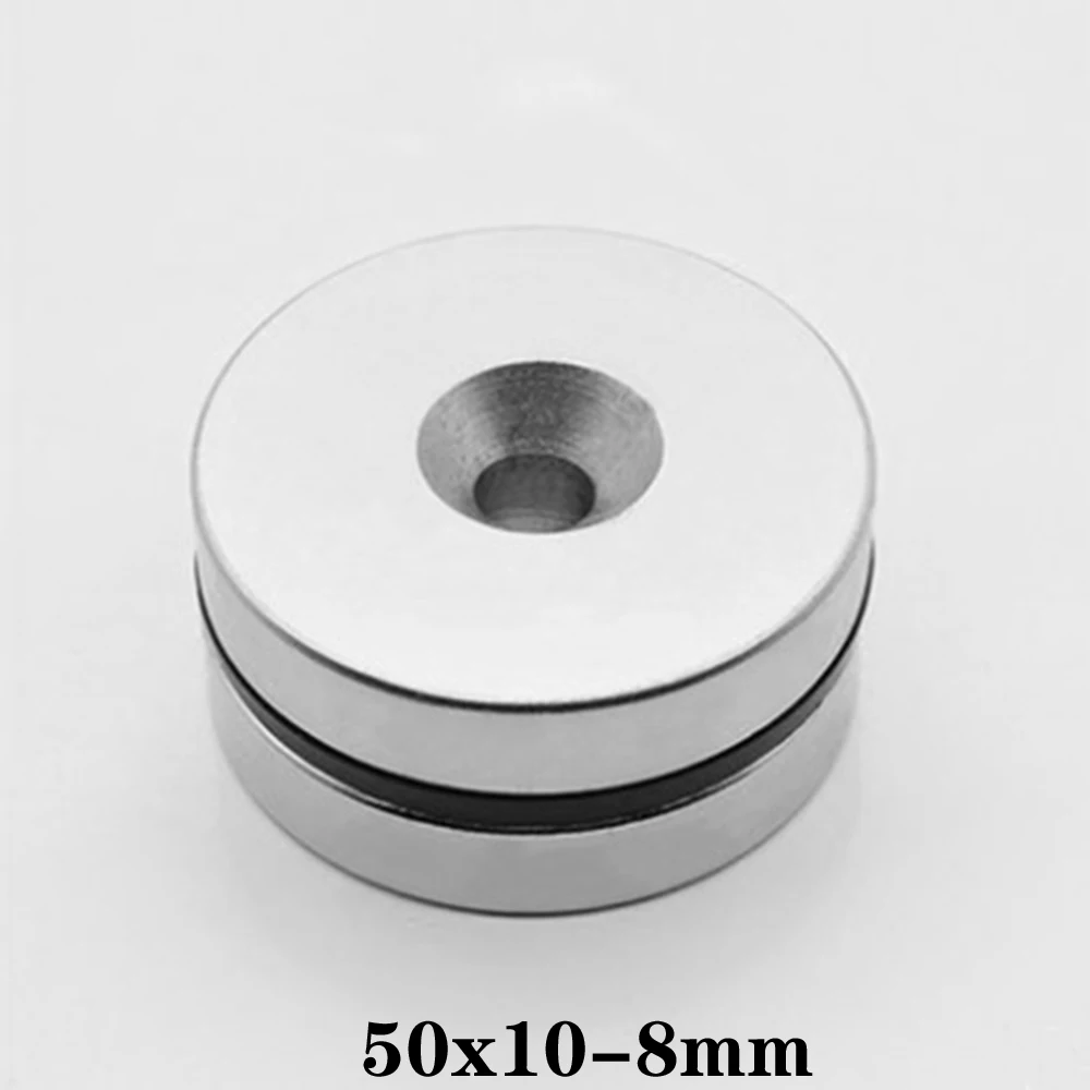 1/2/3 шт. 50x10 8 Сильный цилиндр редкоземельный магнит 50*10 отверстие мм Круглые