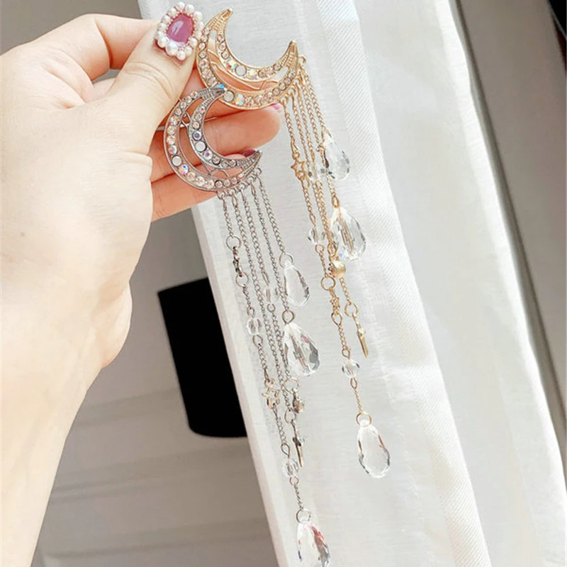 2019 горячие модные элегантные женские полумесяц заколки для волос с украшением в