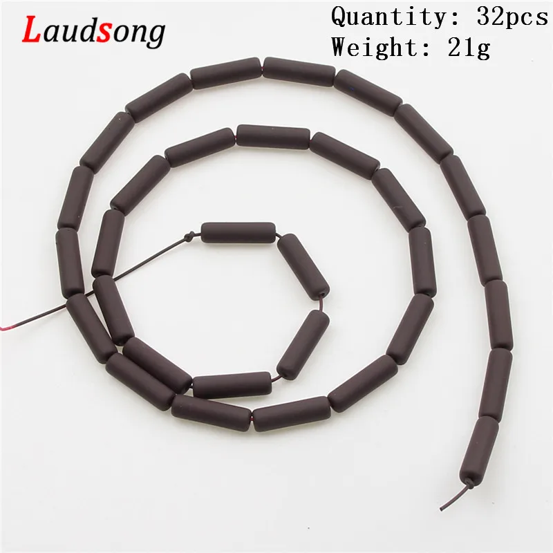 Бусины Из Натурального Гематита цилиндрические свободные каменные бусины для