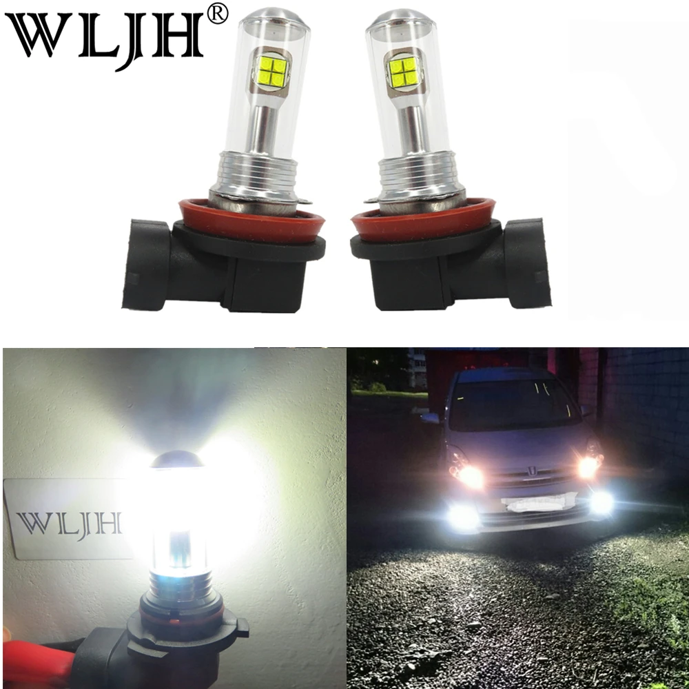 WLJH 2x светодиодный 9006 HB4 Автомобильные противотуманные фары Дневные Фары