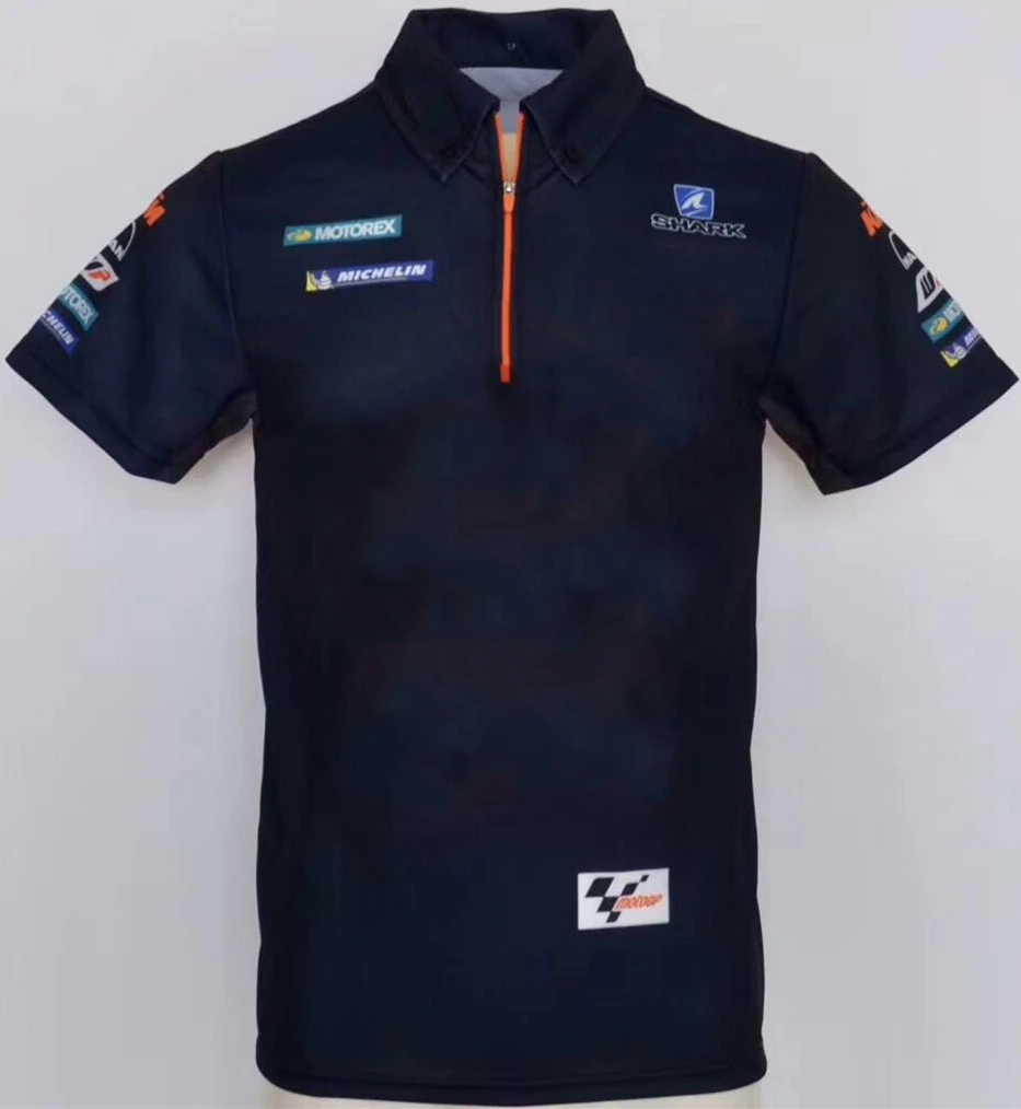 Мотоциклетная короткая футболка поло с отворотом гоночная команда Mococross рубашка