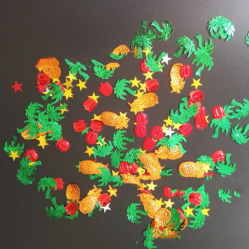 Наборы 15 г/пакет посуда ананас Гавайское украшение Красочные Блестки кокосовое