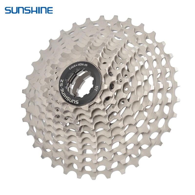 

SUNSHINE Ultralight Cassette Sprocket Bicycle Flywheel 11 12 Speed Road Bike Freewheel 11-28T/32T/34T/36T Super Light Cassette