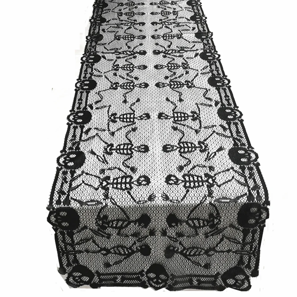 Черная кружевная скатерть Spiderweb для хэллоуивечерние украшение стола|Скатерти| |