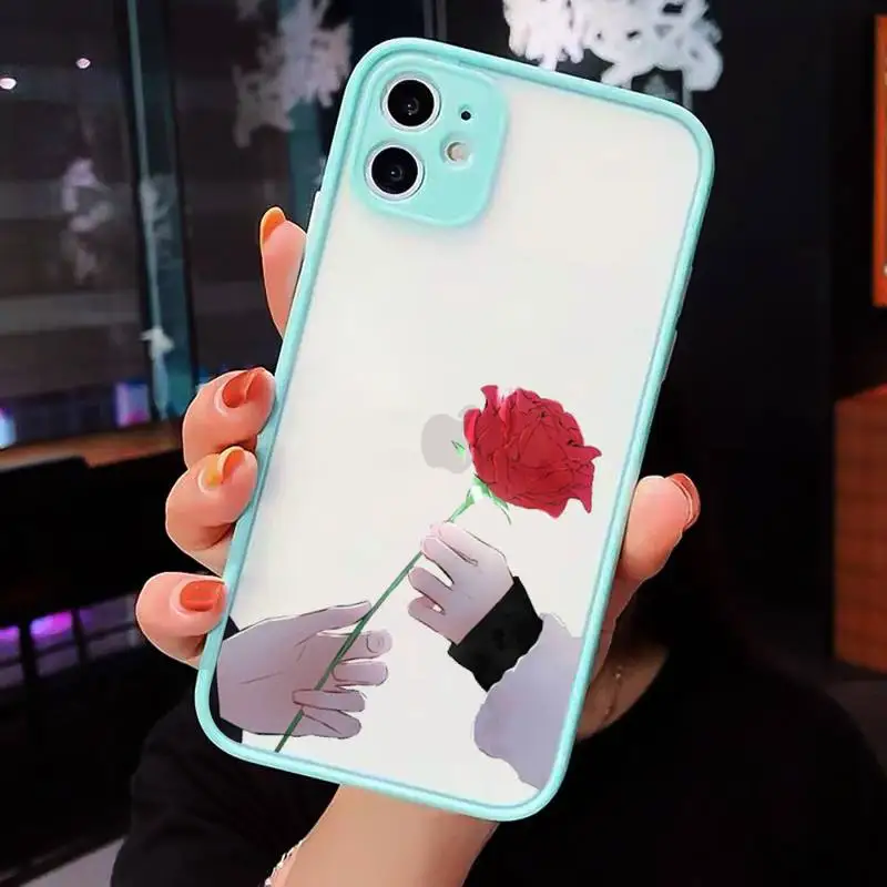 

Finger Art Aesthetic Hand Phone Case matte transparent For iphone 7 8 11 12 plus mini x xs xr pro max cover