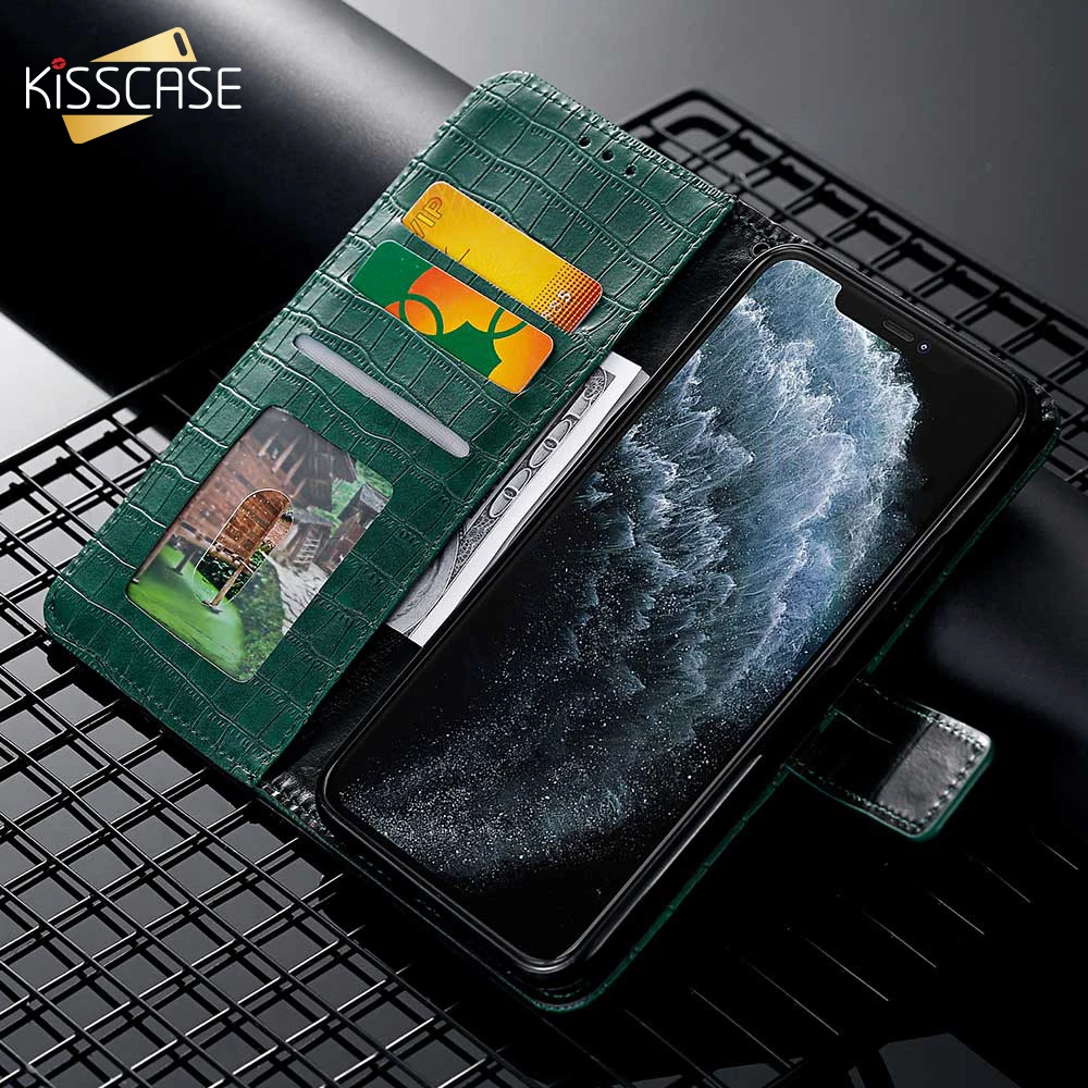 Чехол KISS из крокодиловой кожи флип-чехол для iPhone 11 PRO XR X XS MAX чехлы искусственной