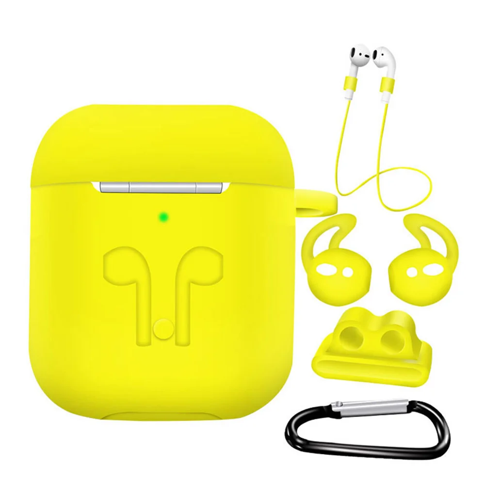 5 в 1 чехол для Airpods 1/2 Air Pods 2 силиконовый микронаушник футляр наушников