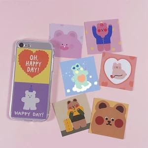 8 шт.упаковка, детские носки милые Ins лампы в форме свечи медвежонком ручной работы Стикеры наклейки в альбом Стикеры настенные украшения карты Стикеры фотография Реквизит Почтовые открытки