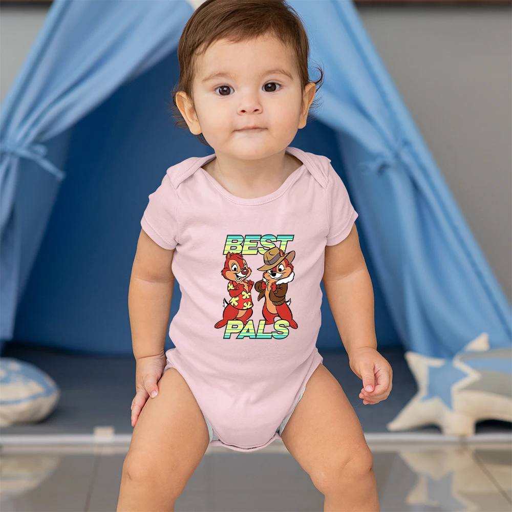 Monos reci&eacute;n nacidos de Disney, con estampado de dibujos animados Kawaii, moda informal para beb&eacute;s de 0 a 24 meses, Harajuku-0