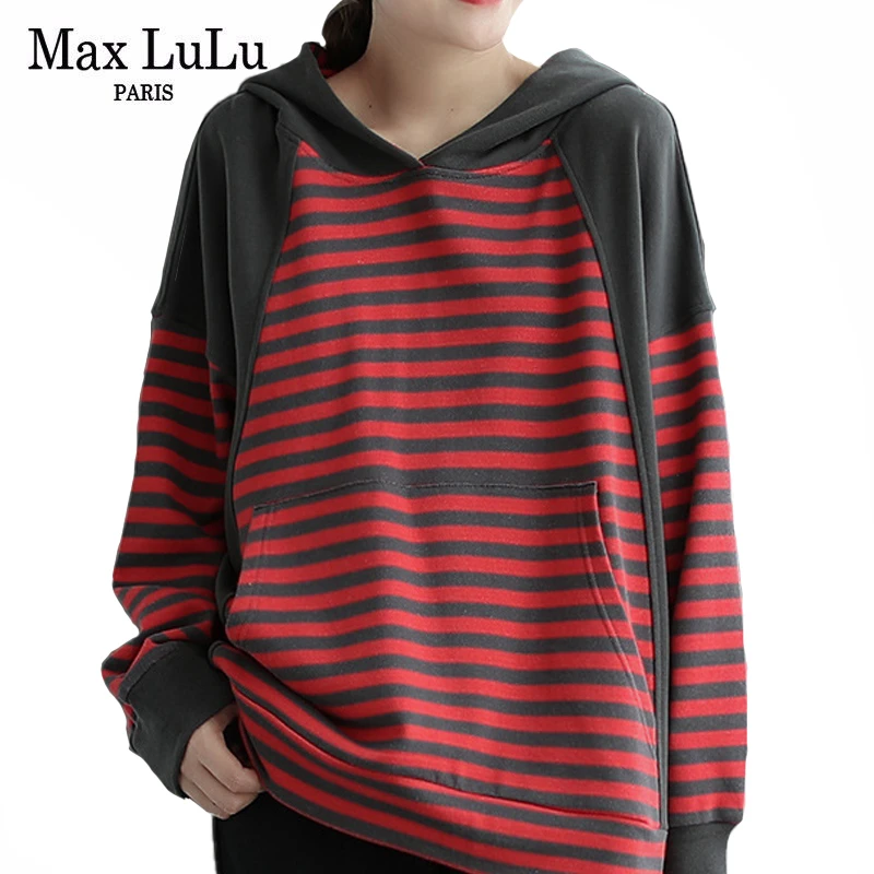 Max LuLu 2020 новые роскошные корейские уличные женские модные стильные толстовки с