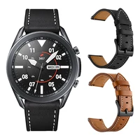 for samsung galaxy watch 3 black brown leather strap 45mm 41mm wrist band watchband for samsung watch3 active 2 replace bracelet