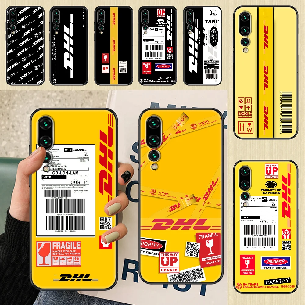 DHL Express чехол для телефона Huawei P Mate P10 P20 P30 P40 10 20 Smart Z Pro Lite 2019 черный художественный