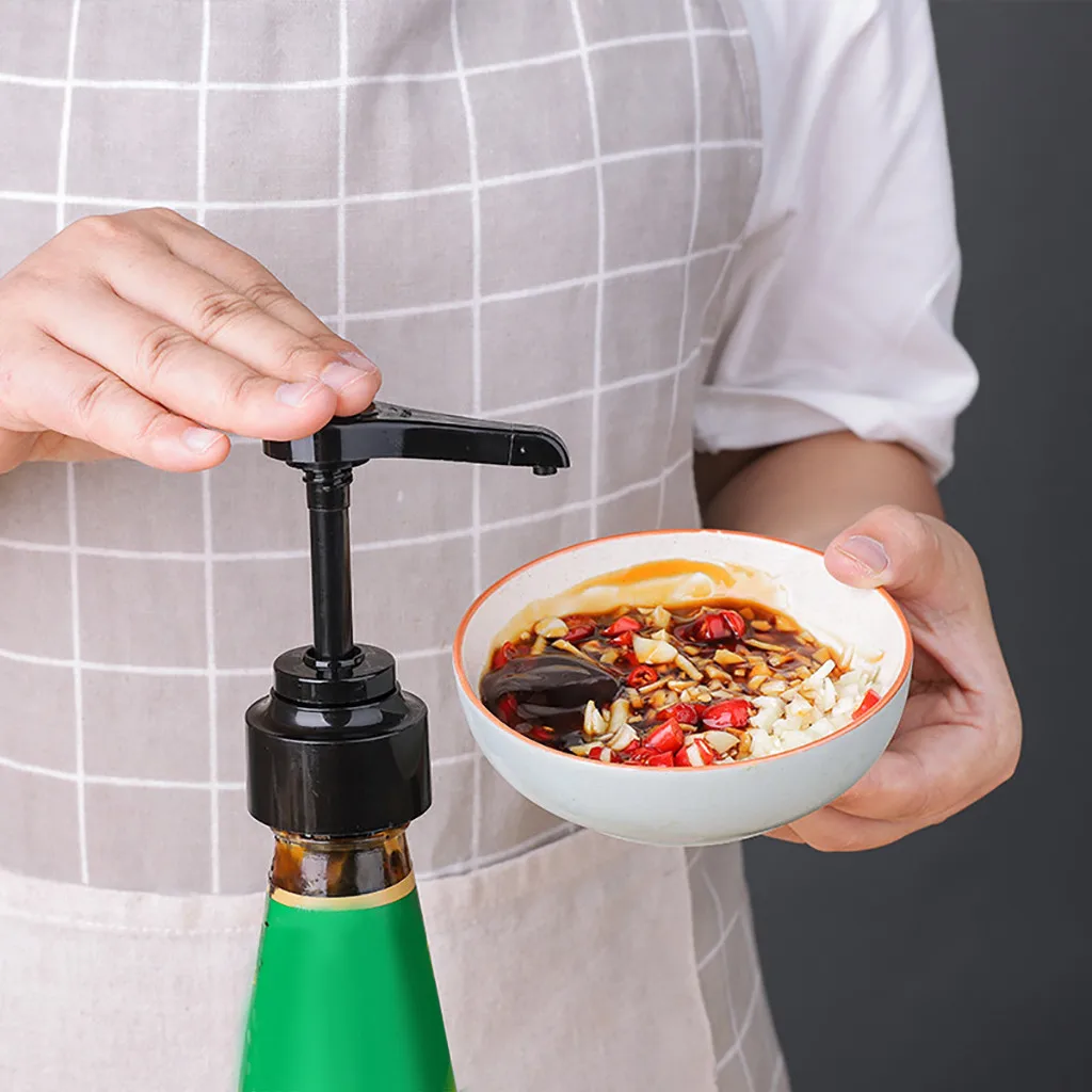 Kitchen Home Condiment Bottle Pressure Nozzle Press Convenient Operated Pump Head Essential Push-type Artifact c50 | Дом и сад