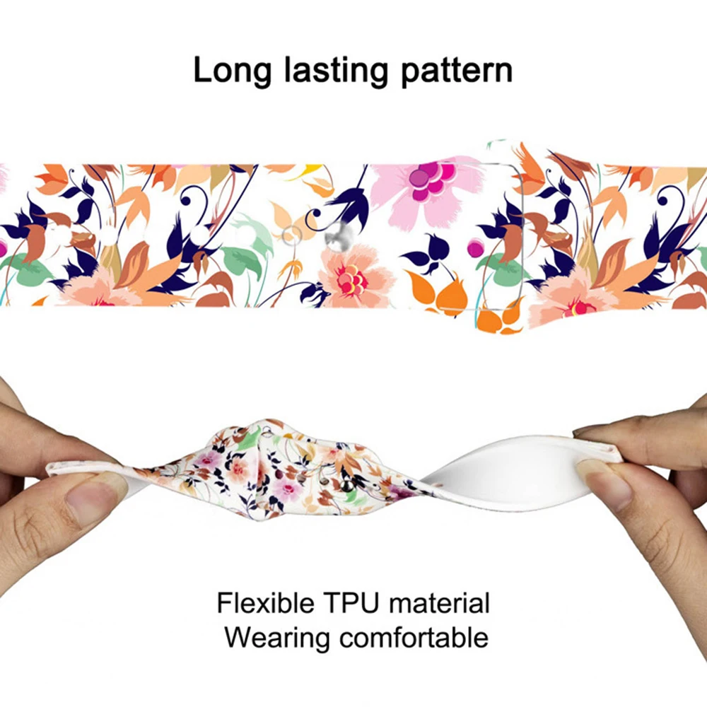 

For Fitbit Versa Watch Band printing Silicone band 20mm Strap