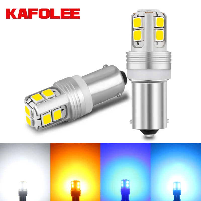 Лампы для салона автомобиля, Неполярные, BAX9S, 10 SMD светодиодный, H6W, 12 В, 620 лм, янтарь